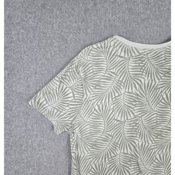 Goodfellow & Co. T-Shirt Mens Size Small Green Palm Leaf Print Short Sleeve - Picture 9 of 16